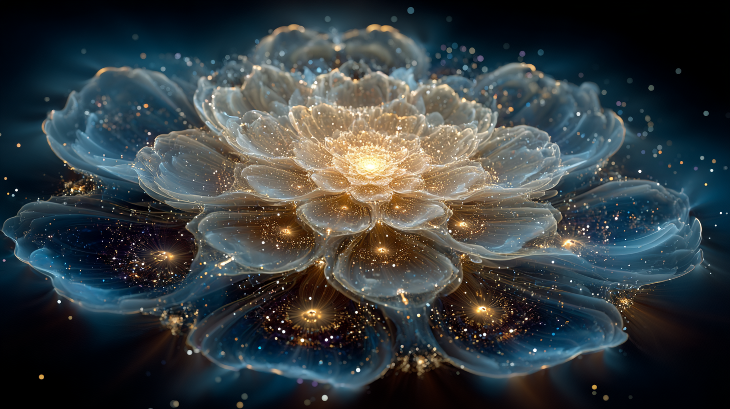 Neural network dissolving into fractal patterns